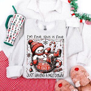 I"m fine snowman sweatshirt